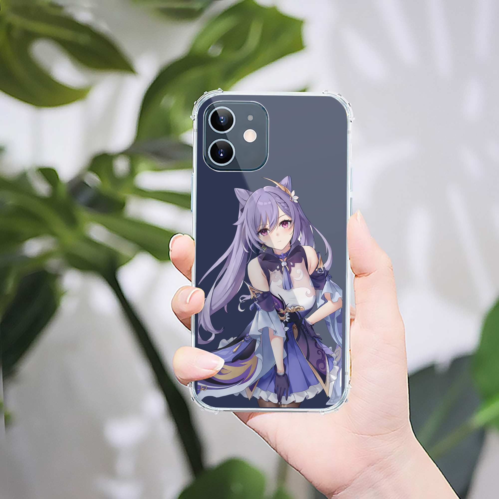 げんし神 刻晴 こくせい genshin Kokusei 【iPhone 12シリーズ対応】透明スマホケース（クリアソフトケース）